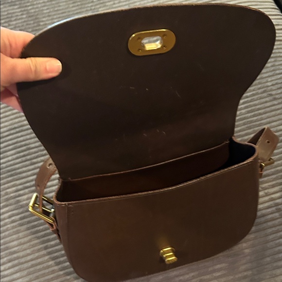 Vintage Polo by Ralph Lauren Brown Crossbody Bag with Green and Red Strap - Picture 11 of 16